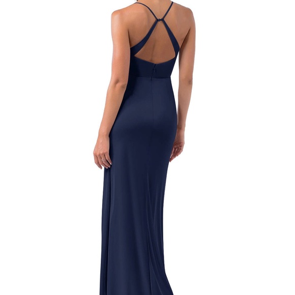 Azazie Navy Blue Evening Gown - Picture 2 of 5